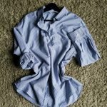 Camisa listrada azul e branco
