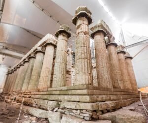 Bassae,,Greece.,Large,Ruined,Columns,Of,The,Temple,Of,Apollo